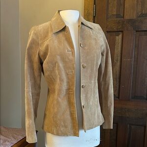 Liz Claiborne Light Brown Suede Blazer